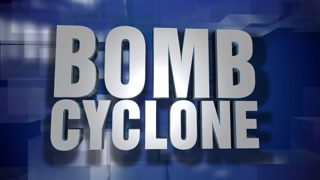 A blue dynamic 3D Bomb Cyclone transition and title page animation. 5 and 2 second options included with optional luma matte for both.	