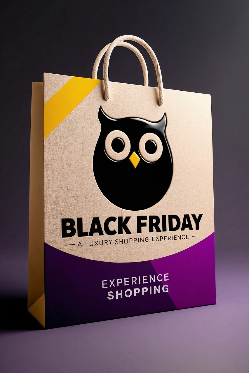 ai generated, black friday, bag