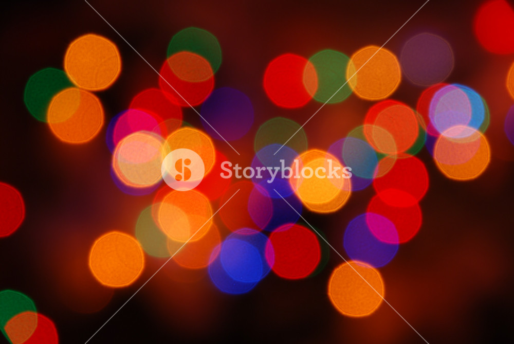 Christmas Lights Glowing (blur Motion Background)