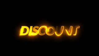 colorful retro discount. neon light animation motion graphic video