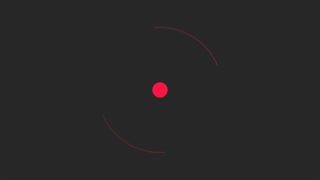 Red geometric circles on black gradient, motion abstract business and corporate style background